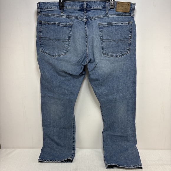 Polo Ralph Lauren 42x32 Hampton Relaxed Straight Jeans Mid Wash Denim Indigo - Picture 9 of 16